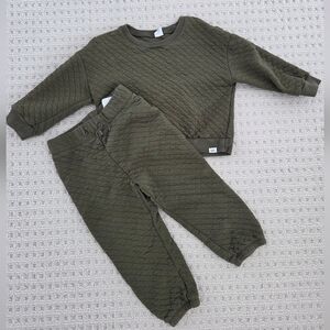 GAP Quilted Olive Green Set - 3T